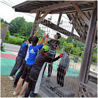 やすらぎ地蔵尊 装飾準備